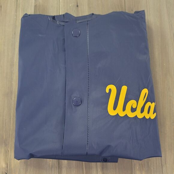 UCLA Aqua Sheen Blue Medium Men's Raincoat Jacket Vinyl - Picture 1 of 4
